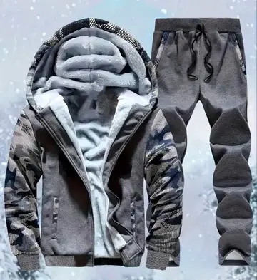 플리스 카모플라쥬 자켓 팬츠 세트