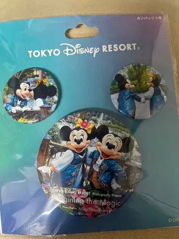 도쿄 디즈니 리조트 캔뱃지 3개 세트