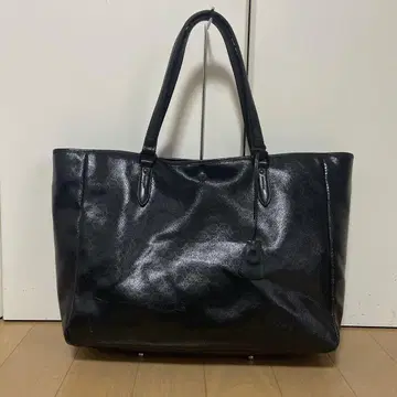 아니아니 aniary 심플 토트백 중고 가죽 x PVC 초기 모델 블랙