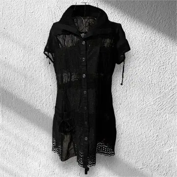 [ 하나뿐인 디자인 ] RENAULT 메쉬 튜닉 개성파 셔츠 원피스