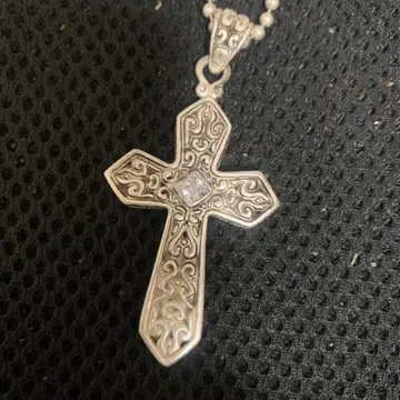 custom culture 실버 925 장식적인 십자가 목걸이