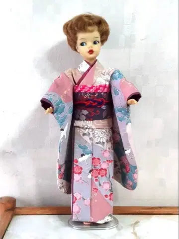 No.189 태미짱 기모노 1벌 오비 1개 손바느질