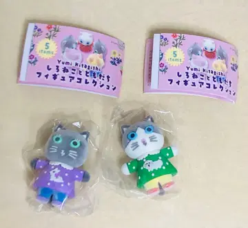 하얀 고양이와 친구들 피규어 컬렉션 2점 세트