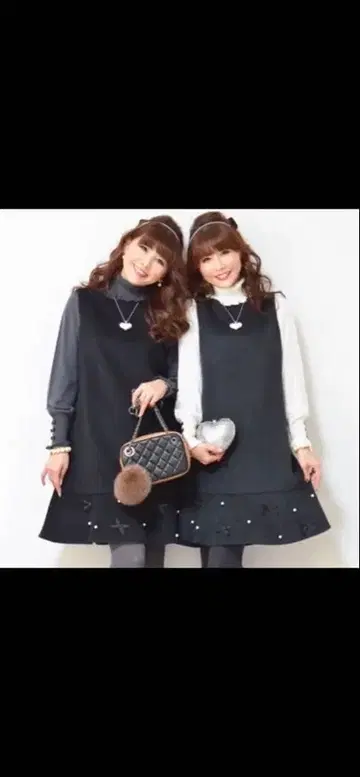 앤드러브 펄 비쥬 리본 원피스 3L