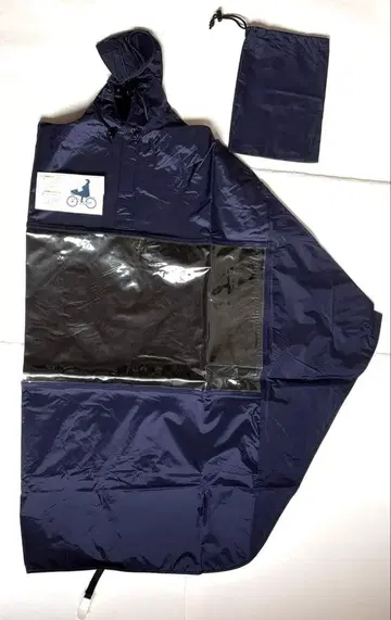 자전거 가게 판초 레인코트 투명 창문 포함 클립 포함