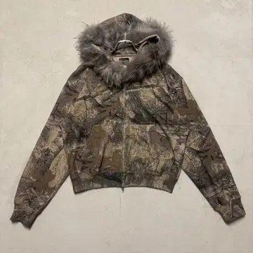 9/S PROJECT 리얼트리 패턴 더블 지퍼 후드티