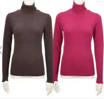 후쿠스케 축열 보온 터틀넥 이너 로즈만