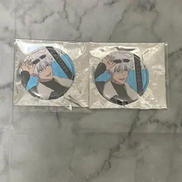 주술회전 쥬쥬 여행 고죠 사토루 캔뱃지 2개 세트