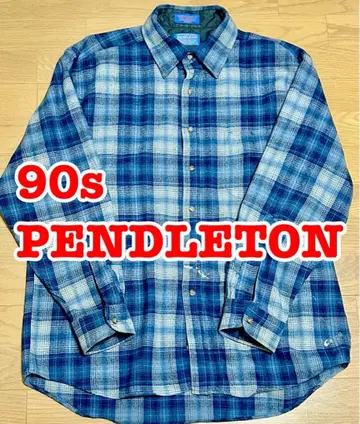 90s PENDLETON 펜들턴 옴브레 체크 셔츠 L