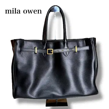 mila owen 벨트 토트백 A4 블랙 포켓 블랙