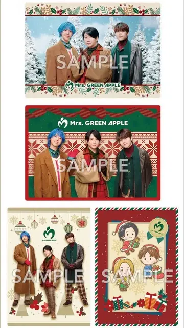 Mrs. GREEN APPLE 비주얼 시트 4개 세트