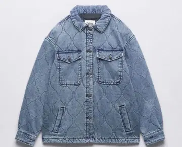새상품! ZARA 따뜻한 데님 퀼팅 자켓 오버 사이즈 L
