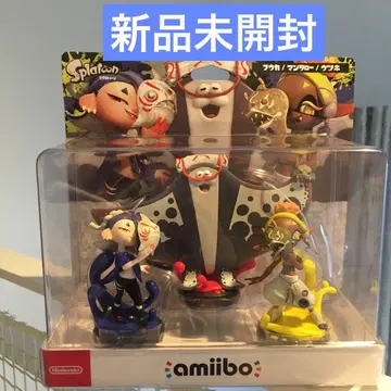 새상품 amiibo 스리미 연합 세트 후우카 우츠호 만타로 스프라툰