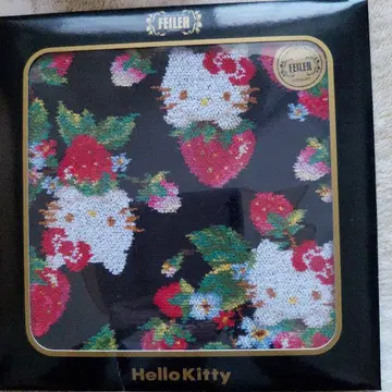 페이러 Hello Kitty 딸기 무늬 손수건