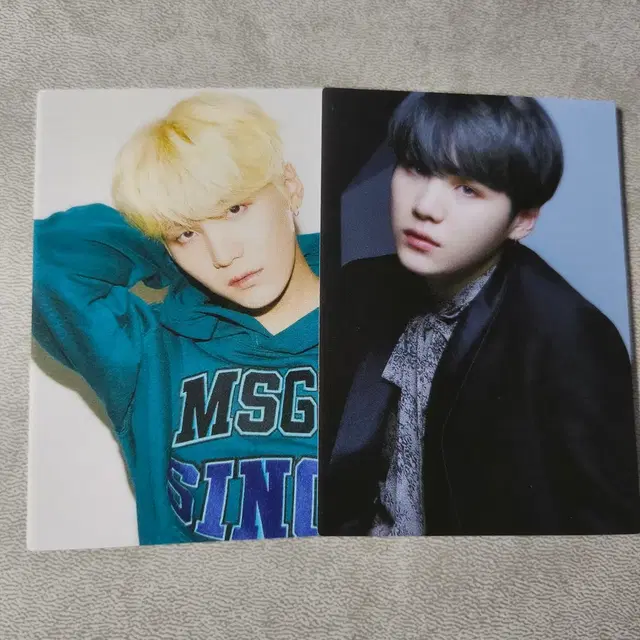 더베스트 포카 2장세트 윤기 슈가 bts 방탄