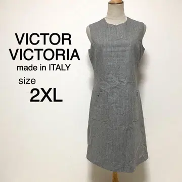[ 이탈리아제 ] 빅터 빅토리아 그레이 슬리브리스 원피스