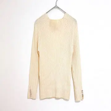 클래식 엘프 니트 M 화이트 긴팔 얇은 소재 튜닉 기장 얇은 소재 레이온