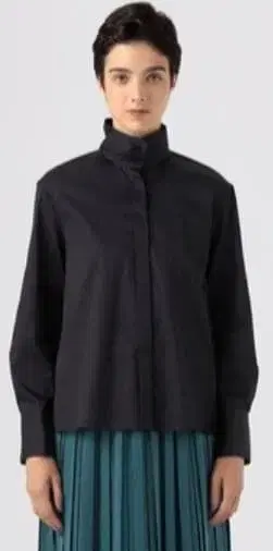 Tomorrowland(Des Pres) 스트레치 새틴 하이넥 셔츠