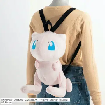 포켓몬 뮤우 봉제 인형 백팩