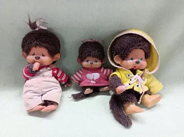 도쿄 [ EJJTE ] 3체 몬치치 쇼와 레트로 봉제 인형 레어 초기