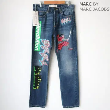 새상품 MARC BY MARC JACOBS 아트 프린트 데님 25인치