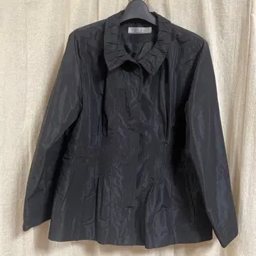 아슈테 ACHETER 블랙 자켓 프릴 옷깃 L