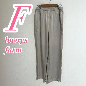 로리즈팜 새틴 팬츠 베이지 L 캐주얼 폴리 100%