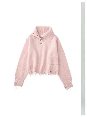 knuth marf 버튼 하이넥 니트/핑크