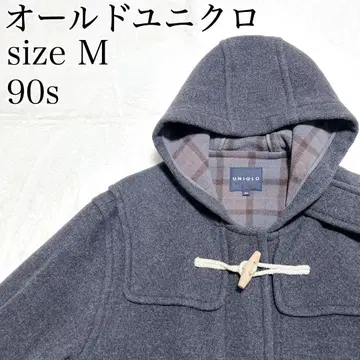 레어 올드 유니클로 UNIQLO 더플 코트 그레이 90s 네이비 택 M