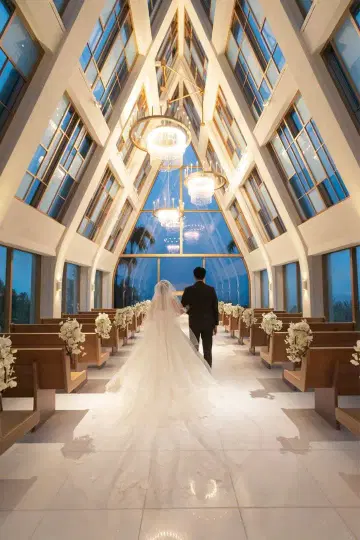 웨딩 멜로우 자수 롱 베일