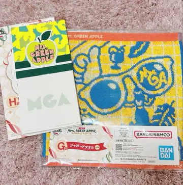 Mrs. GREEN APPLE 이치방쿠지 G상 타월 H상 입체 메모