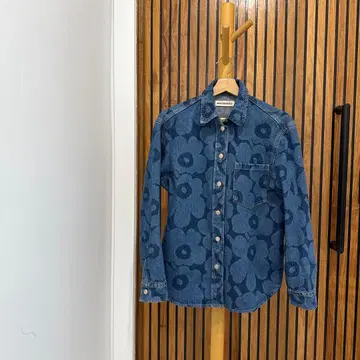 marimekko Maridenim Vaihe Unikko 데님 셔츠