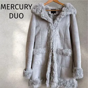 MERCURYDUO 리얼 무스탕 코트 (양가죽) 그레이 F 사이즈