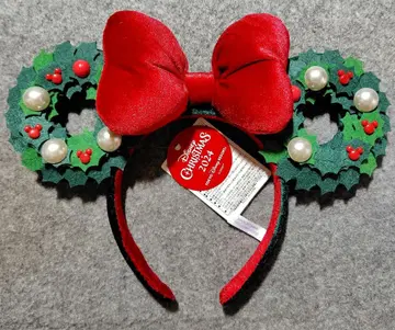 디즈니 크리스마스 머리띠 리스