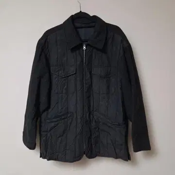 노브랜드 남성용 퀼팅 울 절개 자켓 블랙