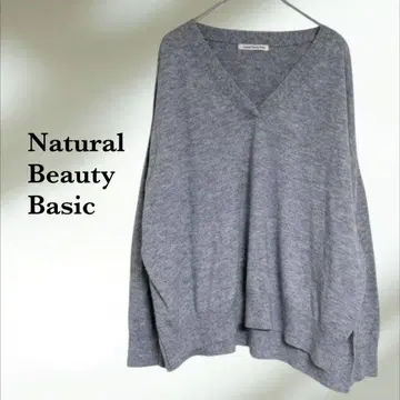 내추럴 뷰티 베이직 니트/스웨터 [ F ] 그레이 V넥 큰 사이즈