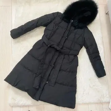 MERCURYDUO 후드 부착 블랙 다운 자켓 F