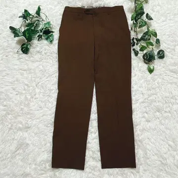 Mr.JUNKO 슬랙스 남성용 브라운 울 혼방 비즈니스