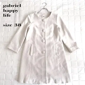 gabriel happy life 노카라 롱 코트 베이지 38