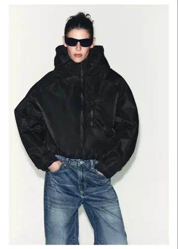 ZARA 발수 방풍 후드 부착 퀼팅 자켓 XS