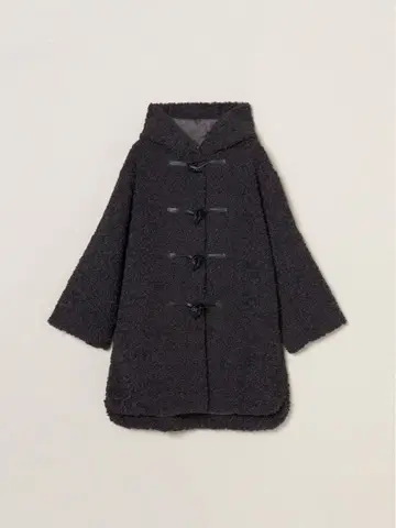 [ 오브리 ] 푸들 보아 더플 코트 ink black S 새상품