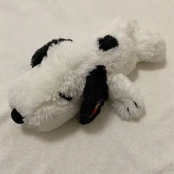 컨디션 최상 유니버셜 한정판/스누피/누워있는/봉제 인형/USJ/화이트 귀