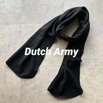데드스탁 네덜란드군 플리스 머플러 검정 블랙 BLACK 밀리터리