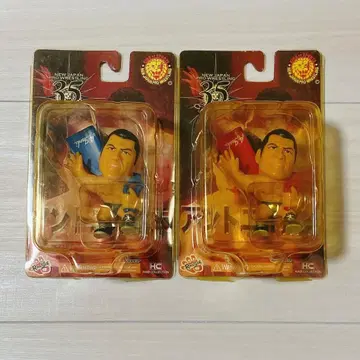 신일본 프로레슬링 35주년 안토니오 이노키 소프트 비닐 피규어 2체 세트