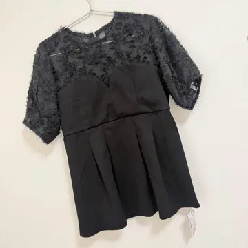 앤드 도트 노스탤지어 시어 자카드 뷔스티에 라이크 튜닉