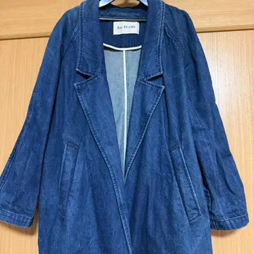 Ray BEAMS 오버 사이즈풍 멋스러운 데님 롱 자켓