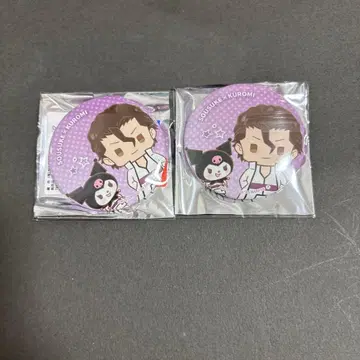 산리오 x BLEACH 캔뱃지 아이젠 쿠로미 2점