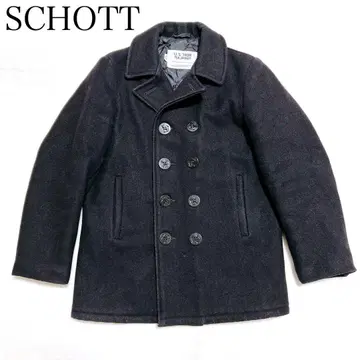 USA SCHOTT 샷 피코트 블랙 740N 울 18