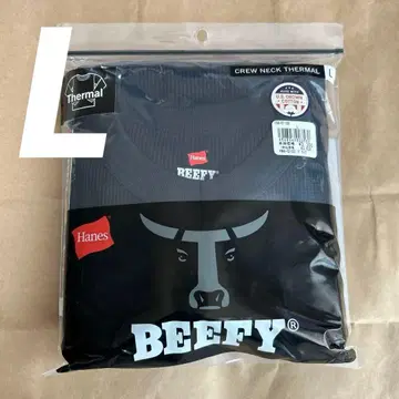 [새상품] Hanes BEEFY 크루넥 서멀 화이트 L 긴팔