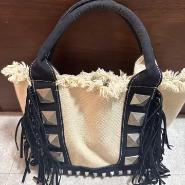 DIAVEL 스터드 프린지 토트백